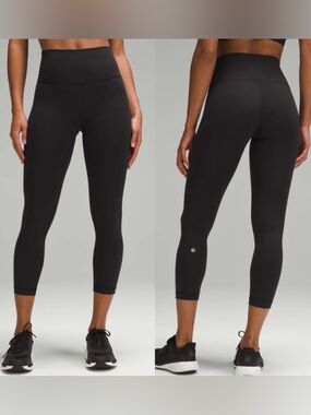 LULULEMON Wunder Train High Rise Crop Legging 23” in Black size 14